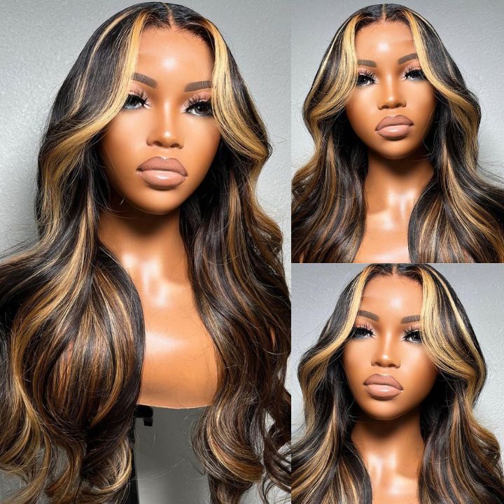 Highlight Ombre Lace Front Wavy Wig