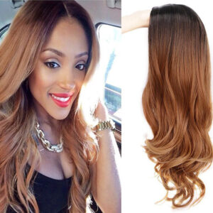 Ombre Wavy Synthetic Wig - Soft Everyday Glam
